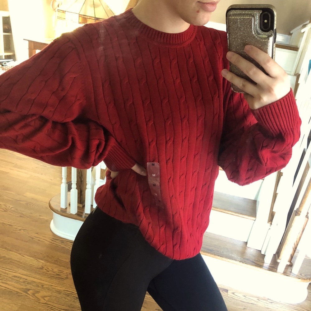 NWT cozy red sweater